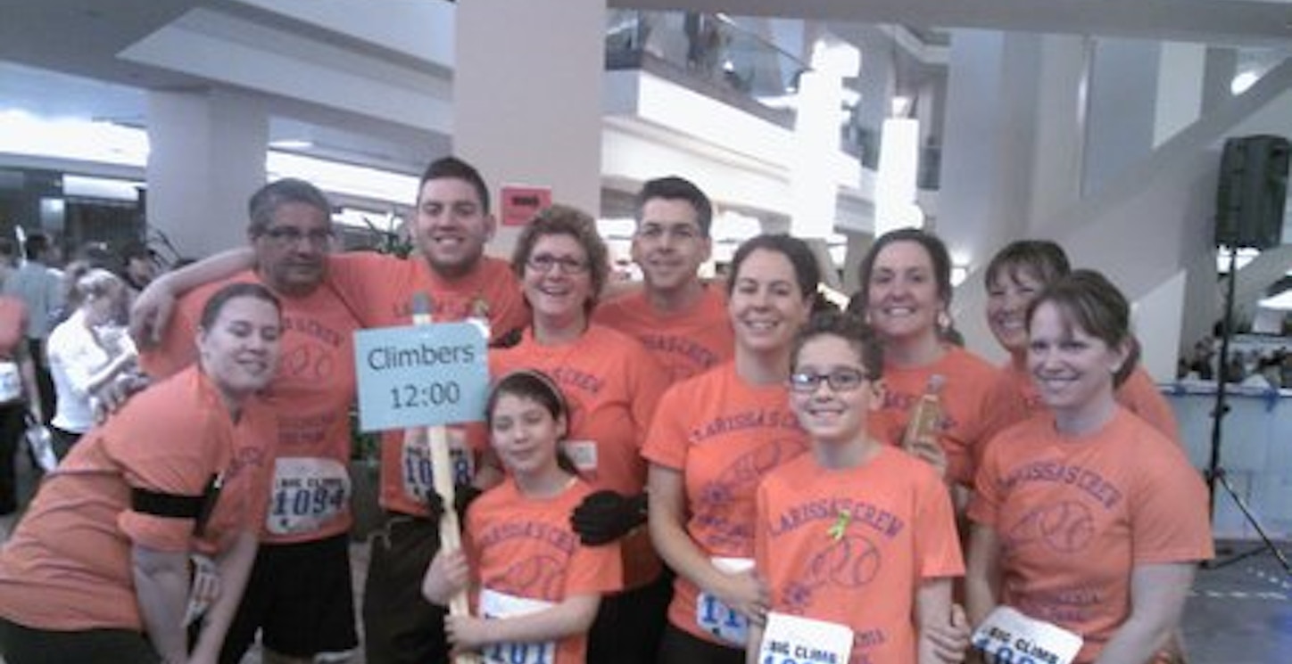 Picture of Larissa's Crew Climbs To The Top Custom T-Shirt Design Larissa's Crew Climbs To The Top T-Shirt Photo