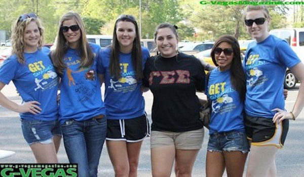 Gamma Sigma Sigma At Our Car Smash For Relay For Life! T-Shirt Photo