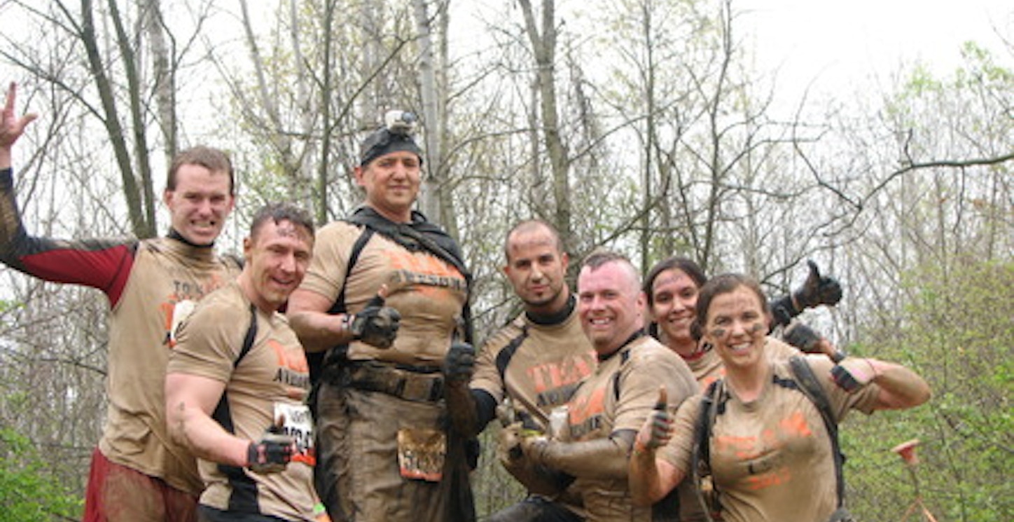 On Top Of The World At The Michigan 2012 Tough Mudder! T-Shirt Photo