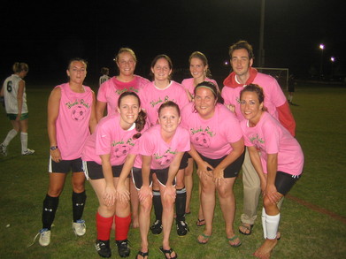 Our Soccer Team With Our Pink Jerseys! T-Shirt Photo