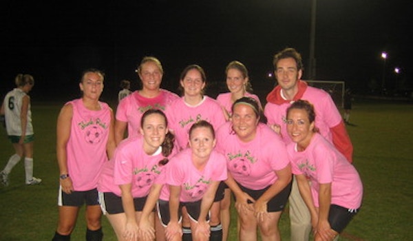 Our Soccer Team With Our Pink Jerseys! T-Shirt Photo