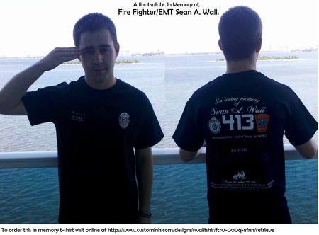Officer/ Firefighter/ Emt Down T-Shirt Photo