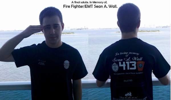 Officer/ Firefighter/ Emt Down T-Shirt Photo