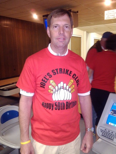 Joel's 50th Surprise Bowling Birthday  T-Shirt Photo