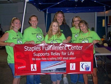 Staples Beloit Fulfillment Center Relay For Life 2012 T-Shirt Photo