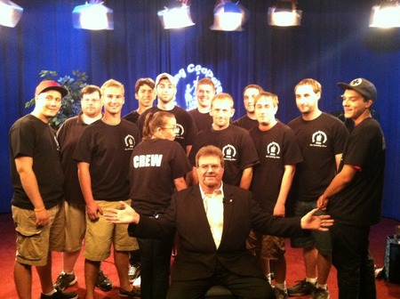 Tv Producer And Crew Of The Creating Cooperative Kids Tv Show T-Shirt Photo