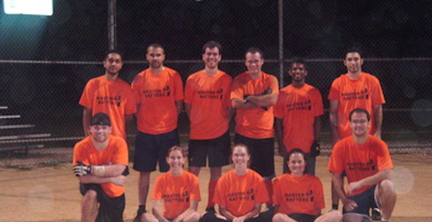 Master Batters Softball Team T-Shirt Photo