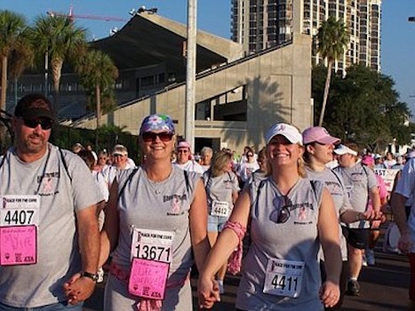Walking For The Cure In Custom Ink T's T-Shirt Photo