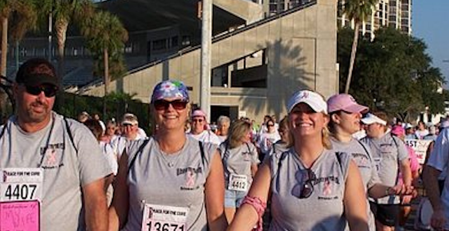 Walking For The Cure In Custom Ink T's T-Shirt Photo