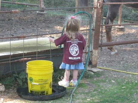 Enjoying Her T Shirt And The Ranch During Our Reunion. T-Shirt Photo