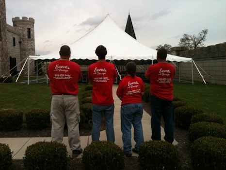 Events With Design  Tent At The Castle Event T-Shirt Photo