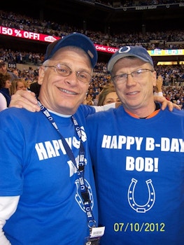 Bob And Lee At The Colts Game T-Shirt Photo