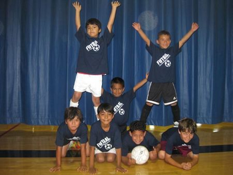 Youth Futsal Players With Soccer Kids America T-Shirt Photo