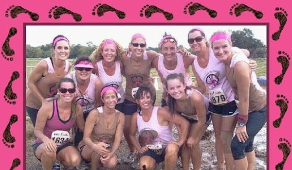 The Mamas & The Tatas From Texas Shows Their Support Of Breast Cancer Awareness At The Dirty Girl Mud Run In Houston. T-Shirt Photo