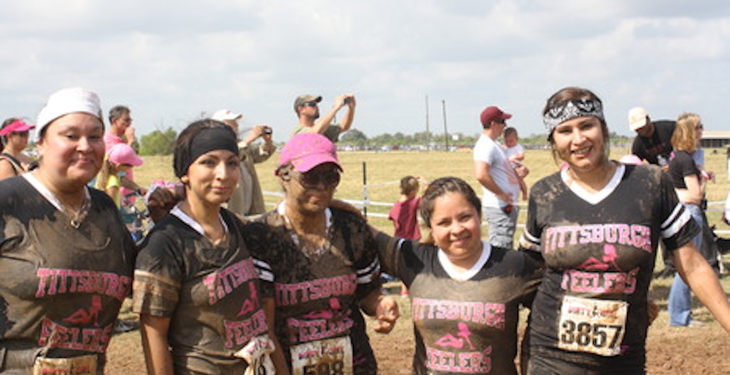 Tittsburgh Feelers   Dirty Girl Mud Run 2012 T-Shirt Photo