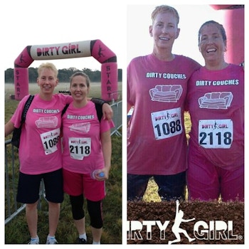 Before/After Dirty Girl Mud Run T-Shirt Photo