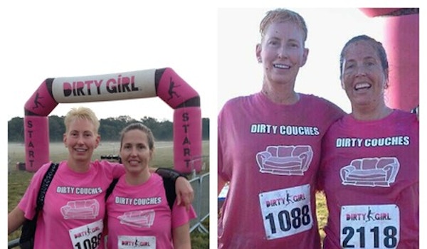 Picture of Before/After Dirty Girl Mud Run Custom T-Shirt Design Before/After Dirty Girl Mud Run T-Shirt Photo