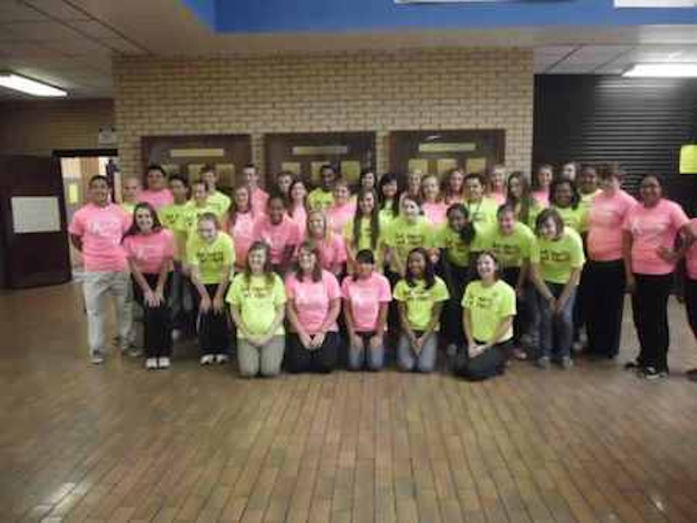 Hunt High School.Stands Up To Cancer T-Shirt Photo