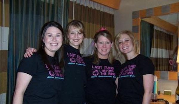 Picture of Allie's Bachelorette Bash Custom T-Shirt Design Allie's Bachelorette Bash T-Shirt Photo
