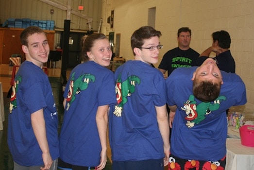 Notre Dame Hs Swimmers Getting Ready To Dive In Destroy Cancer! T-Shirt Photo
