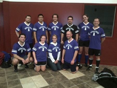 Megatron, Coed Soccer League Defending Champions! T-Shirt Photo