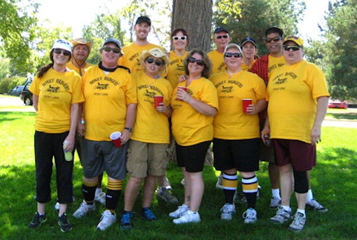 Honey Badgers Kickball Team T-Shirt Photo