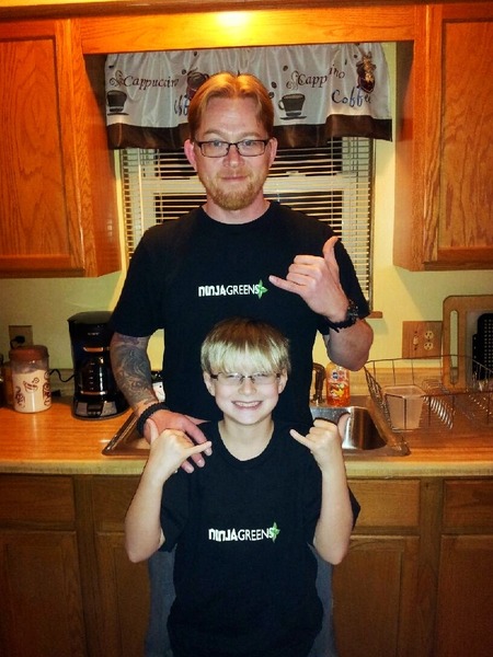 Two Generations Of "Ninjas" Growing Food Together.  T-Shirt Photo