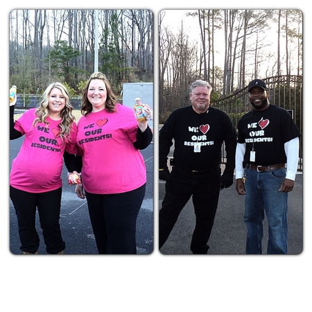 Providing Breakfast On The Run To Our Residents On Valentine's Day At Tapestry Park Apartments T-Shirt Photo
