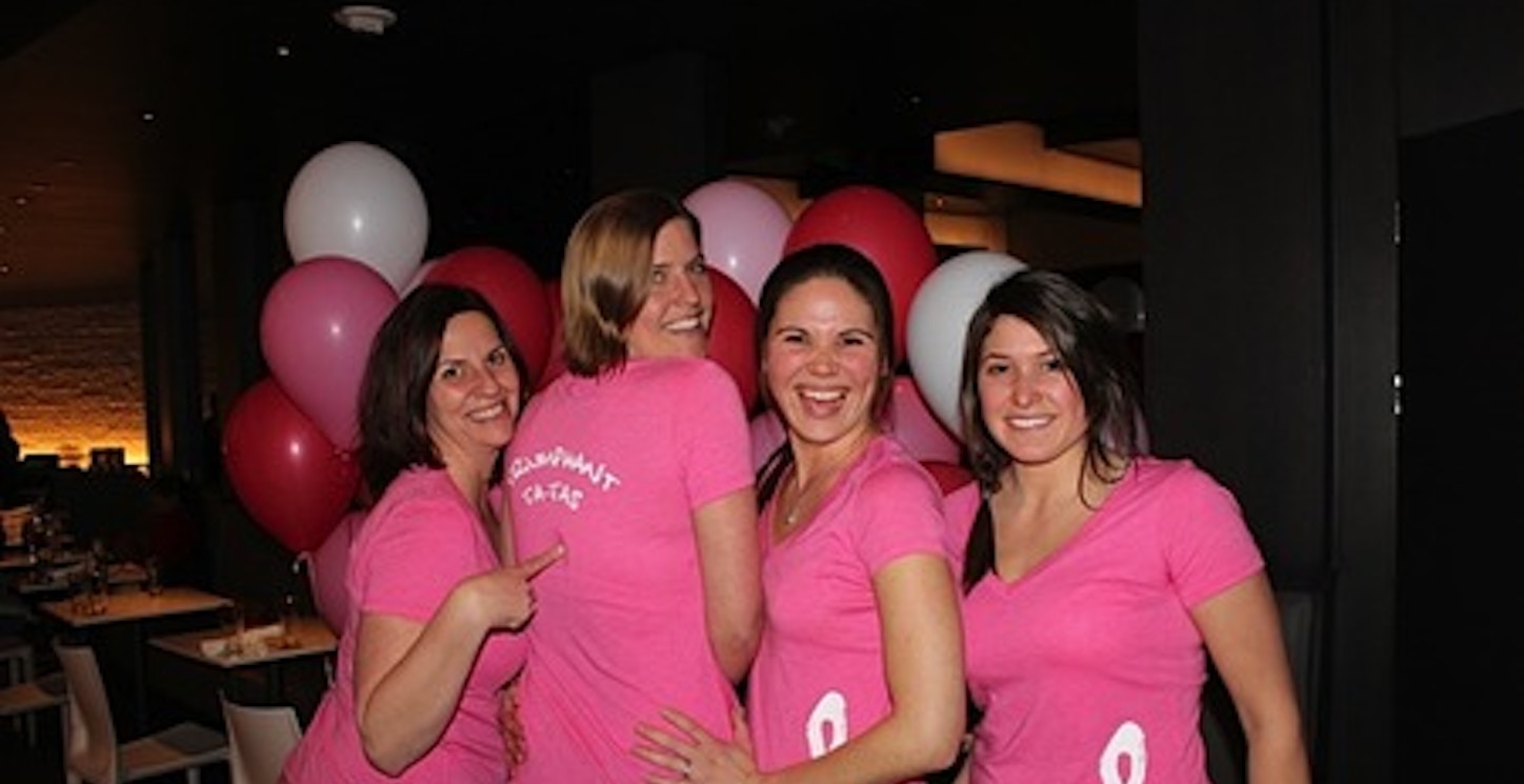 Strike Out Breast Cancer Bowling Tournament T-Shirt Photo
