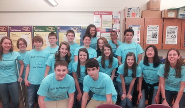 Picture of Bad Grammar? Oh Whale. Custom T-Shirt Design Bad Grammar? Oh Whale. T-Shirt Photo