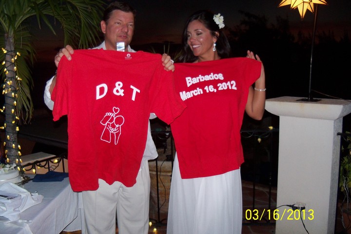 Married Life Begins In Barbados  T-Shirt Photo