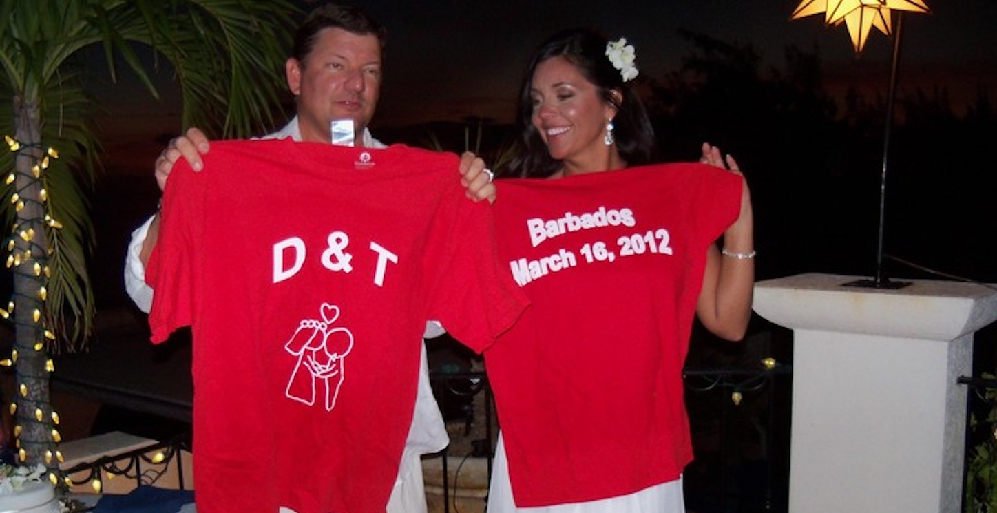 Married Life Begins In Barbados  T-Shirt Photo