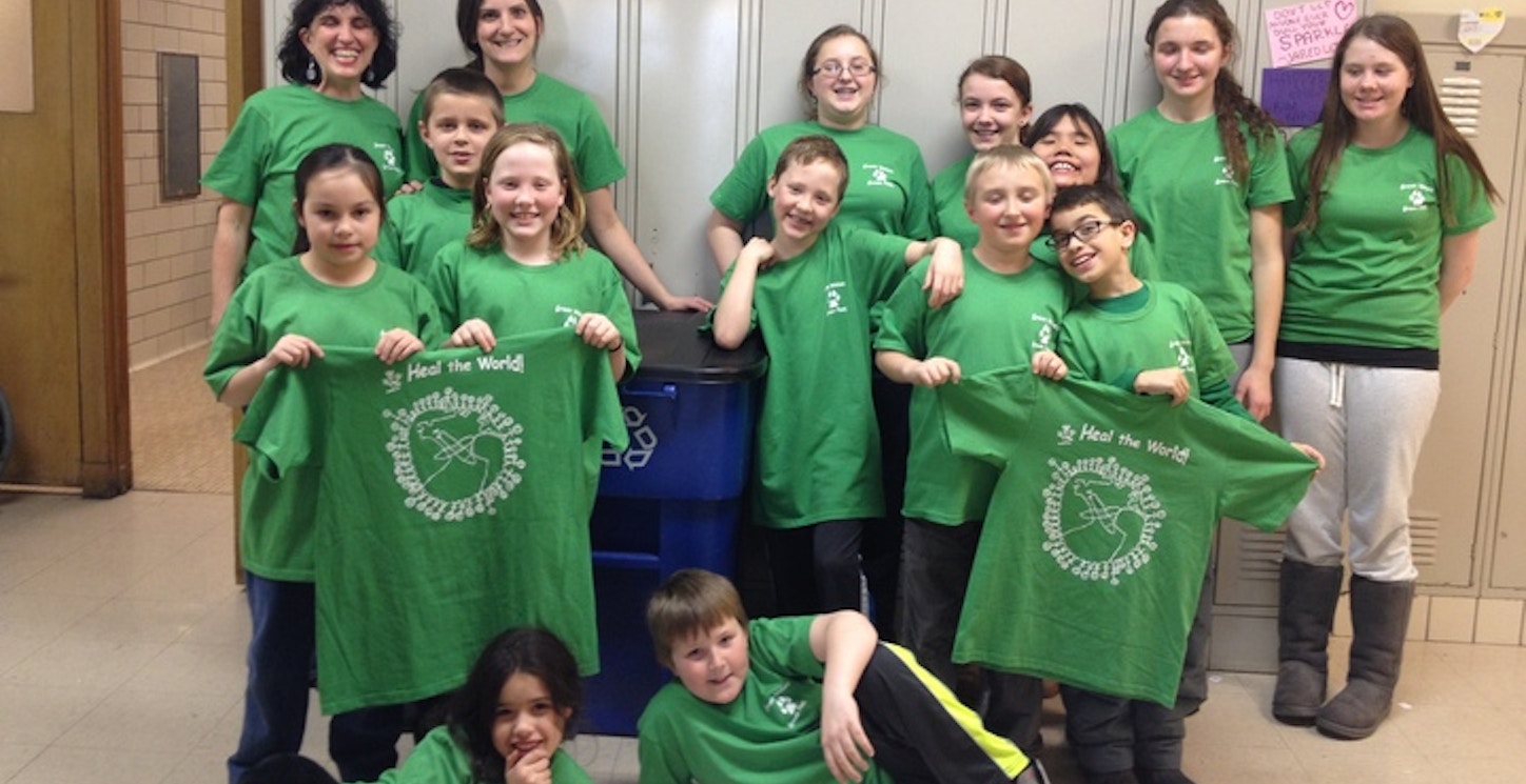 Green Wolves & Green Paws Edison Park Elementary T-Shirt Photo
