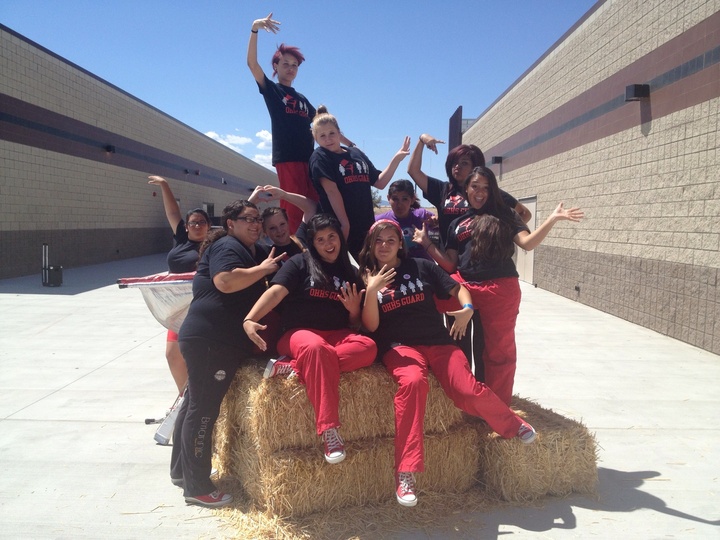 Color Guard Pep Rally Fun!!! :) T-Shirt Photo