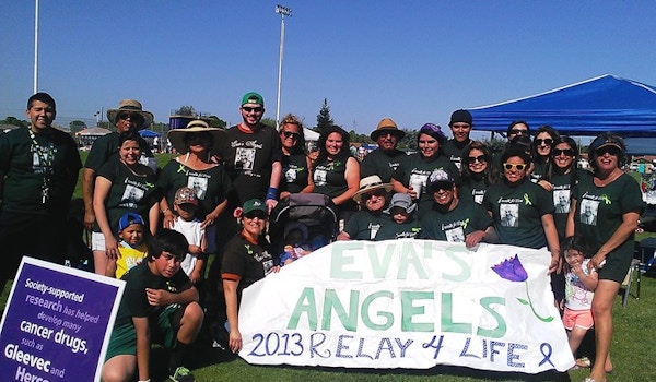 Granado Family & Friends Team Eva's Angels At Livingston, Ca Relay For Life On April 20, 2013 T-Shirt Photo