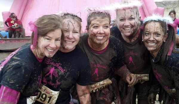2013 Dirtygirl Mud Run   Southeast Muddy Angels!! T-Shirt Photo