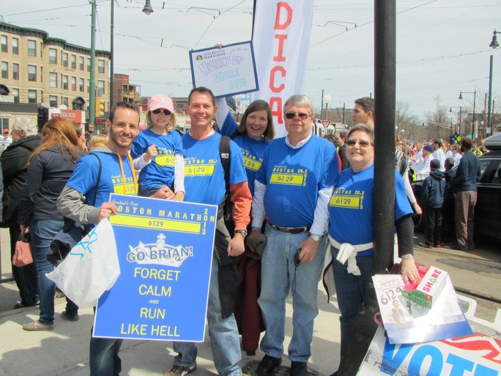 My Cheering Section At The Boston Marathon T-Shirt Photo