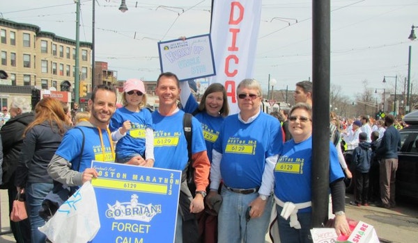 Picture of My Cheering Section At The Boston Marathon Custom T-Shirt Design My Cheering Section At The Boston Marathon T-Shirt Photo