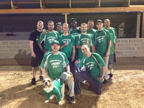 Our Softball Team And Mascot Rocky T-Shirt Photo