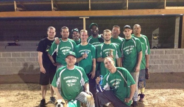 Our Softball Team And Mascot Rocky T-Shirt Photo