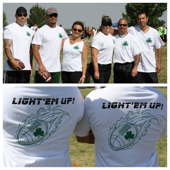 Light'em Up   Hike It & Spike It 4 On 4 Flag Football Tournament T-Shirt Photo