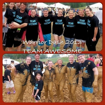 Team Awesome At Warrior Dash 2013 T-Shirt Photo