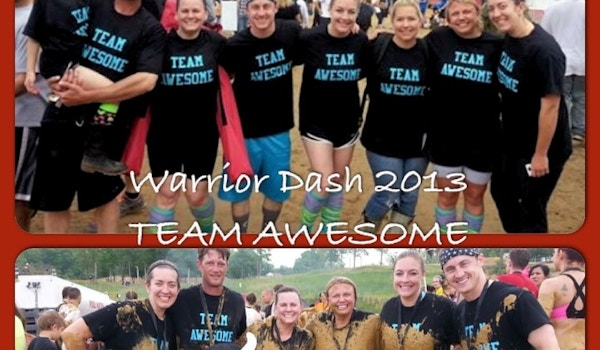 Picture of Team Awesome At Warrior Dash 2013 Custom T-Shirt Design Team Awesome At Warrior Dash 2013 T-Shirt Photo