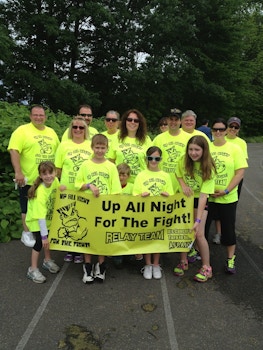 "Up All Night For The Fight" Relay For Life Team  T-Shirt Photo