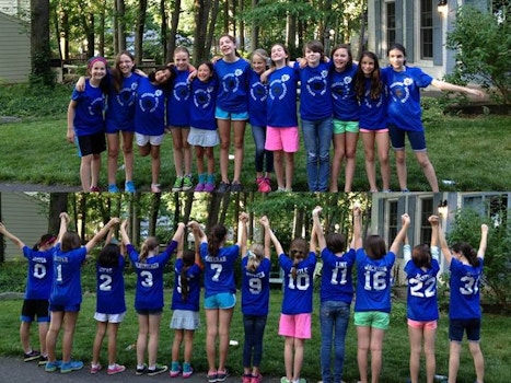 Zud Team Spirit (Happy Girls With Team Shirts) T-Shirt Photo