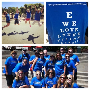 Sf Vision Walk '13  Team Retinal Degenerates! We Love You Mom! T-Shirt Photo