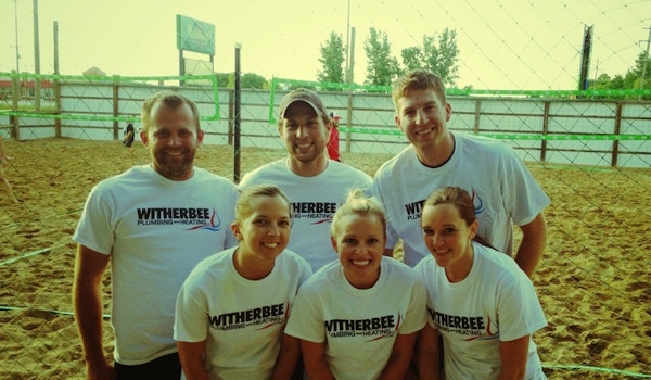 Advertising While Playing Beer League Volleyball! T-Shirt Photo