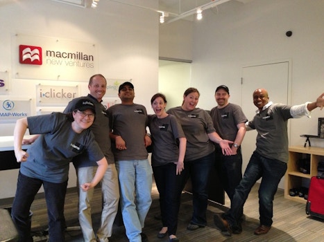 I>Clicker Team Wearing Their I>Demo Shirts For Agile Training T-Shirt Photo