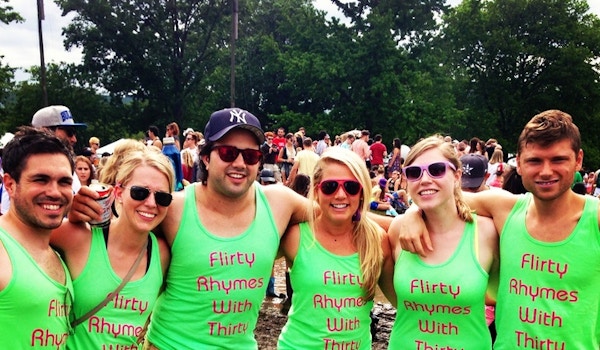 Picture of Thirty Rhymes With Flirty Custom T-Shirt Design Thirty Rhymes With Flirty T-Shirt Photo