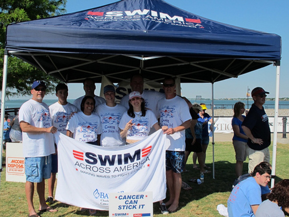 Swimming 2 Miles Open Water With Olympian Swimmers To Fight Cancer! T-Shirt Photo